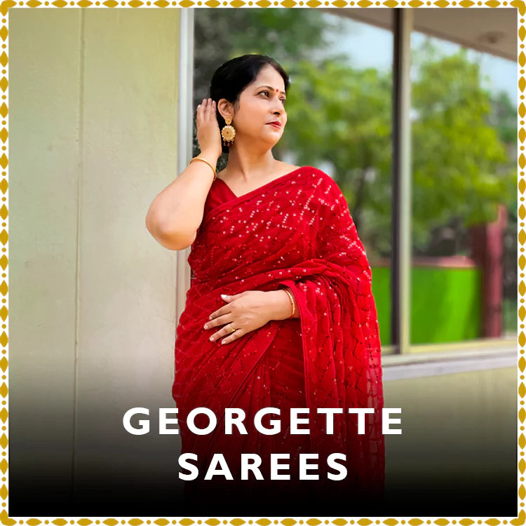 Georgette Sarees TREEVESTO