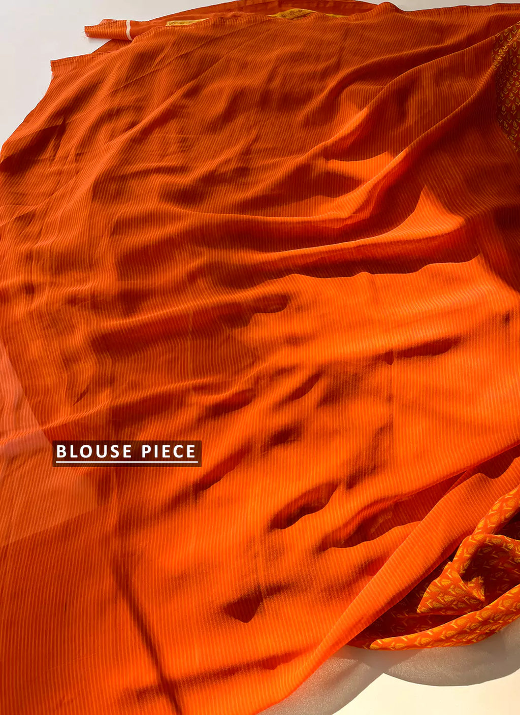 Buti Print Orange Soft Georgette Saree - TREEVESTO