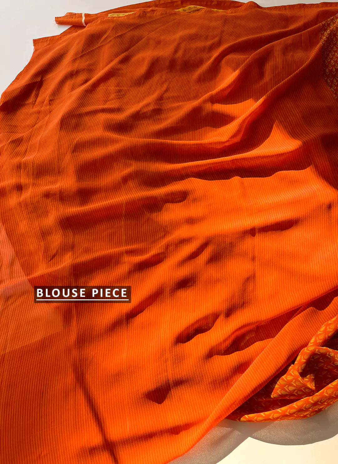 Buti Print Orange Soft Georgette Saree - TREEVESTO