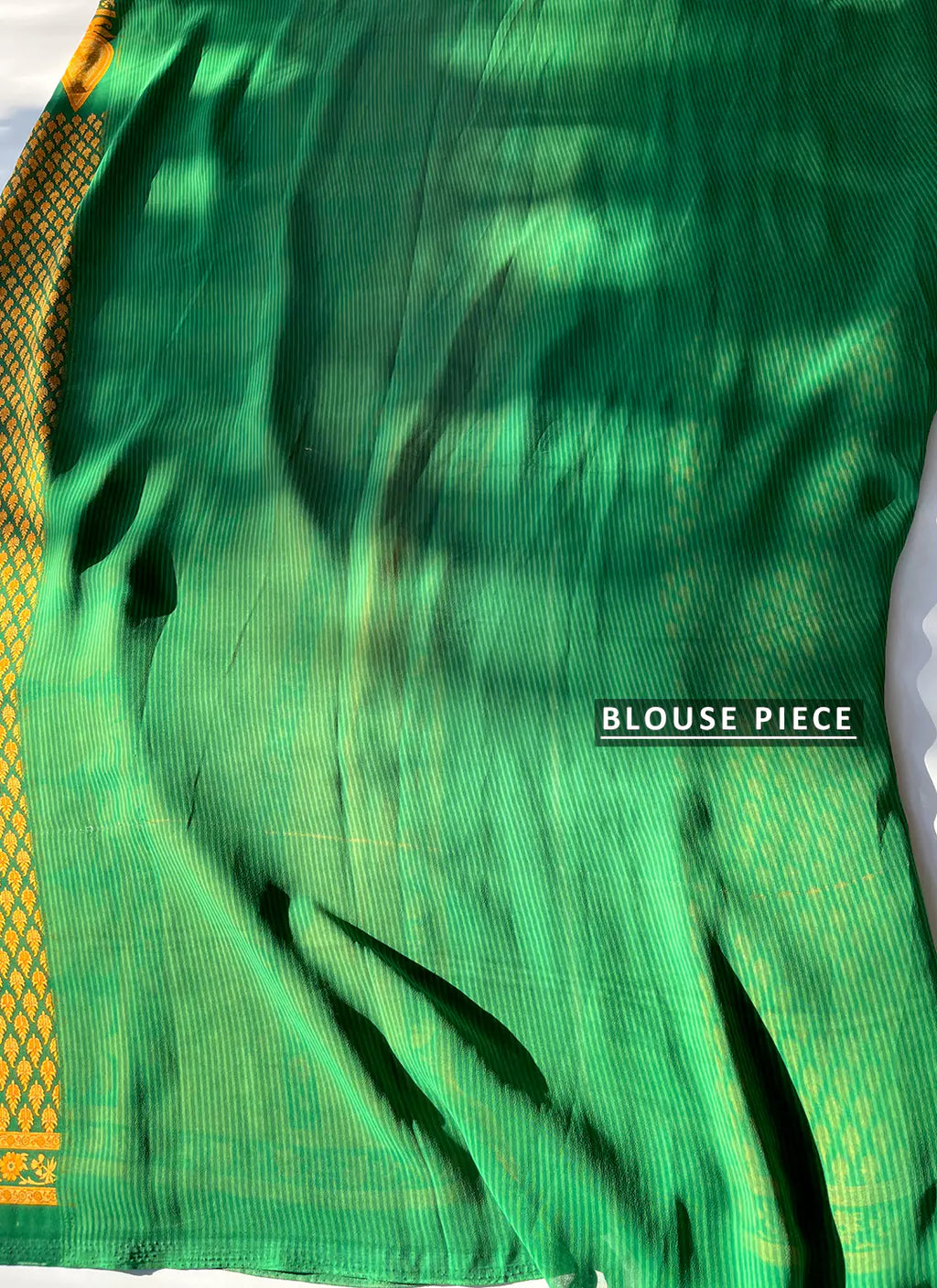 Buti Print Pine Green Soft Georgette Saree - TREEVESTO