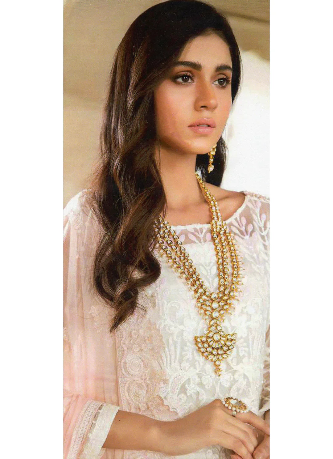 Cream Color Designer Semi Stitched Suit treevesto