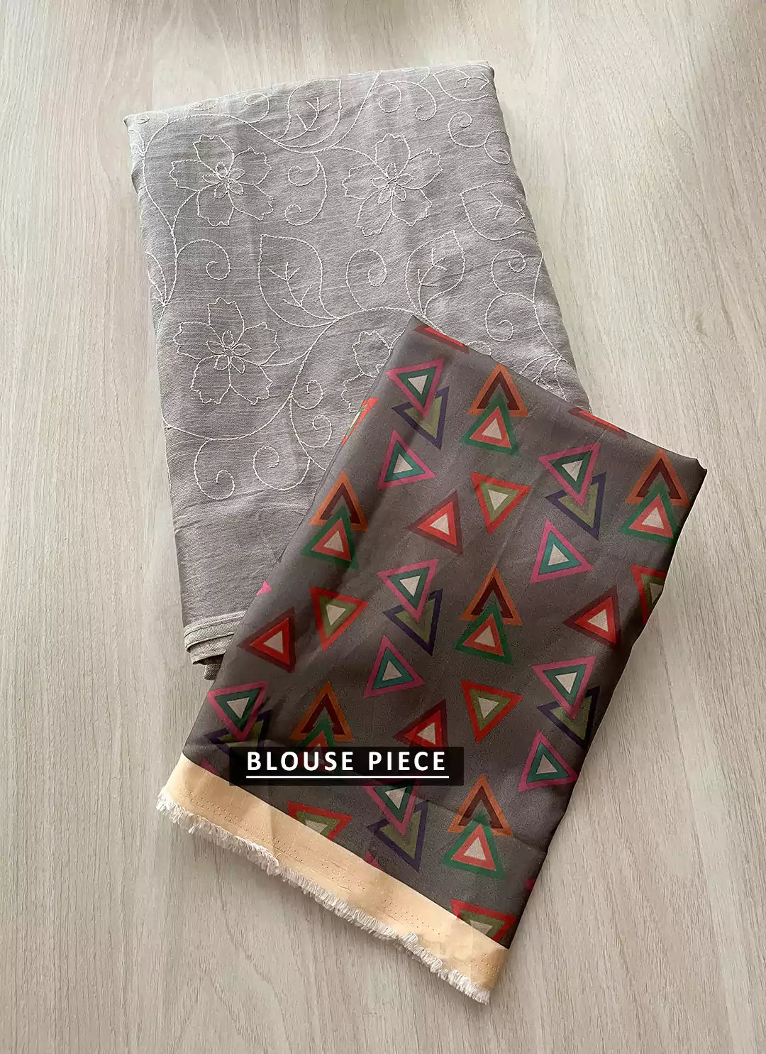 Fine Resham Embroidered Grey Soft Linen Saree - TREEVESTO