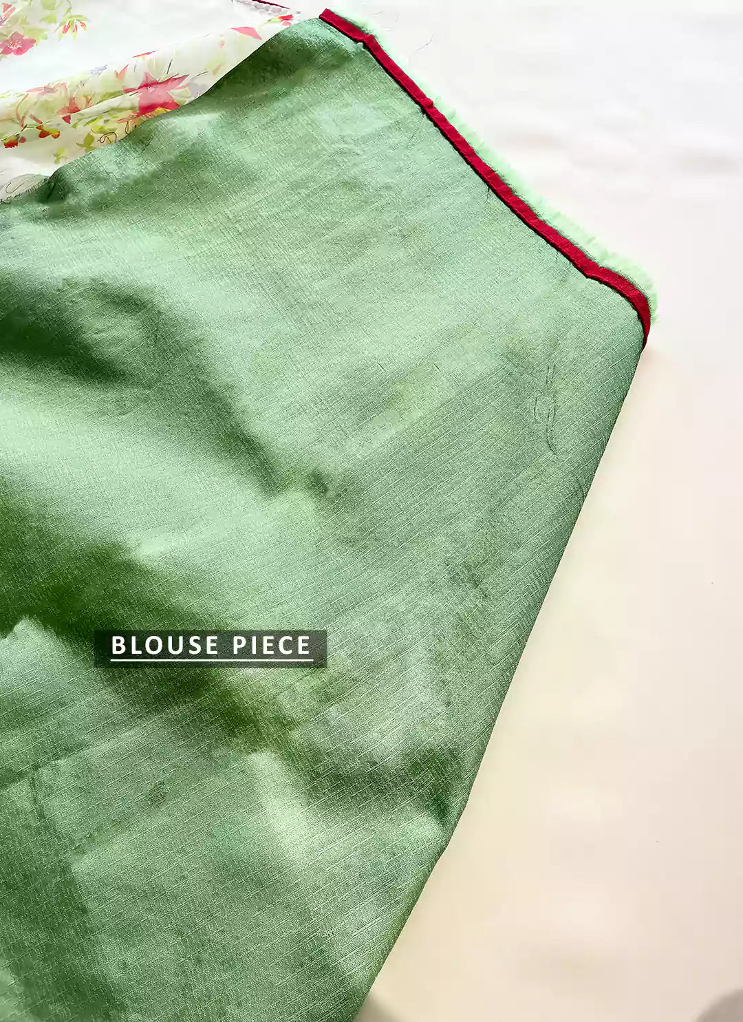 Floral Print Mint Green Organza Saree - TREEVESTO