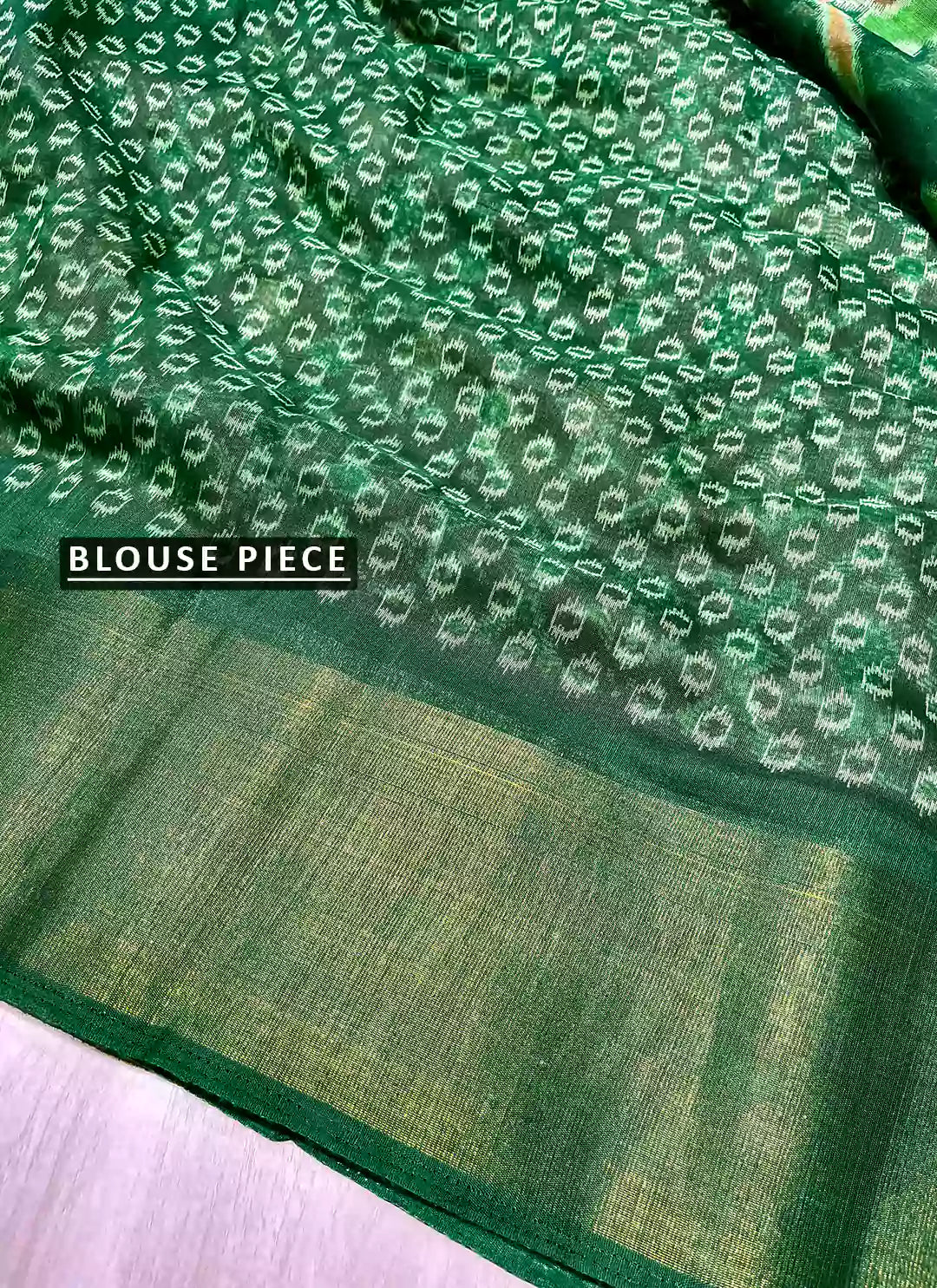Folk Art Print Linen Cotton Saree treevesto