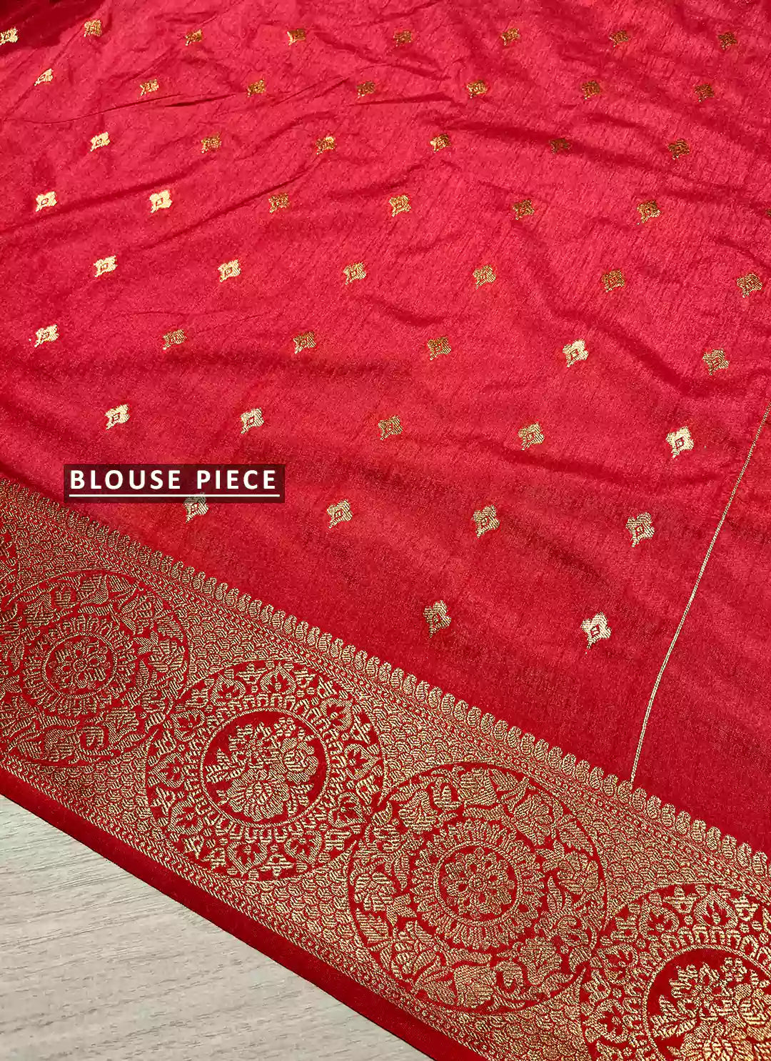 Yellow Plain Pure Dola Silk Saree With Red Border & Pallu - TREEVESTO