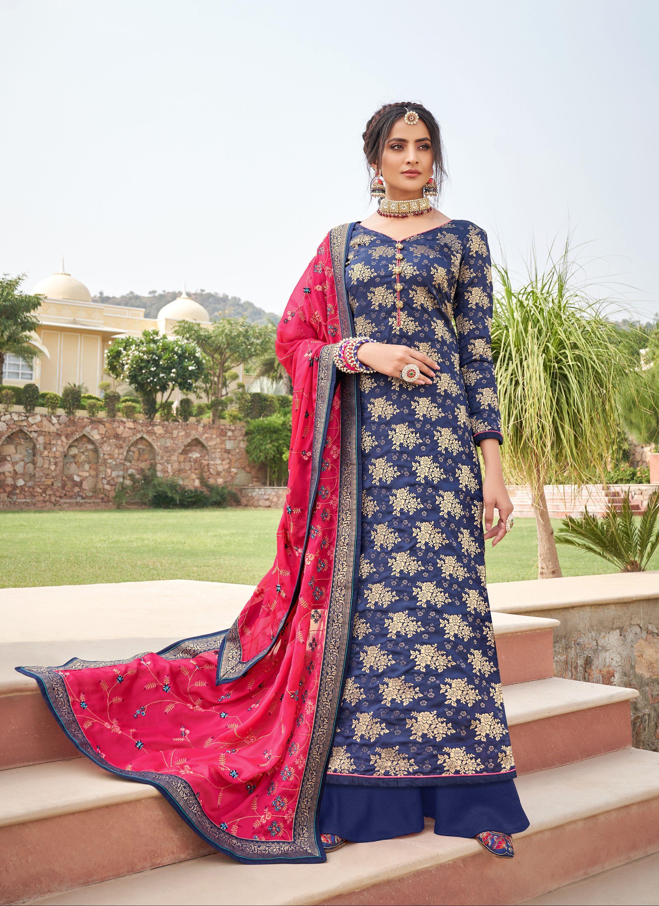 Indian Designer Suit Banarasi Gown With Heavy Dupatta Designer Salwar Suit  Wedding Party Wear Indian Lengha Choli Readymade Lehenga - Etsy