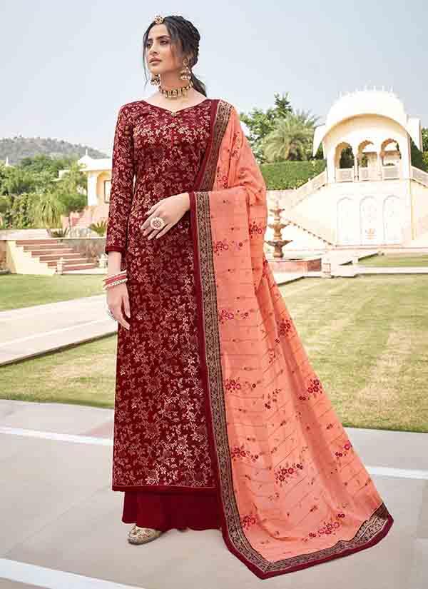 Yellow Heavy Silk Banarasi Weaving Work Unstitched Salwar Suit Materia –  Rajnandini Fashion