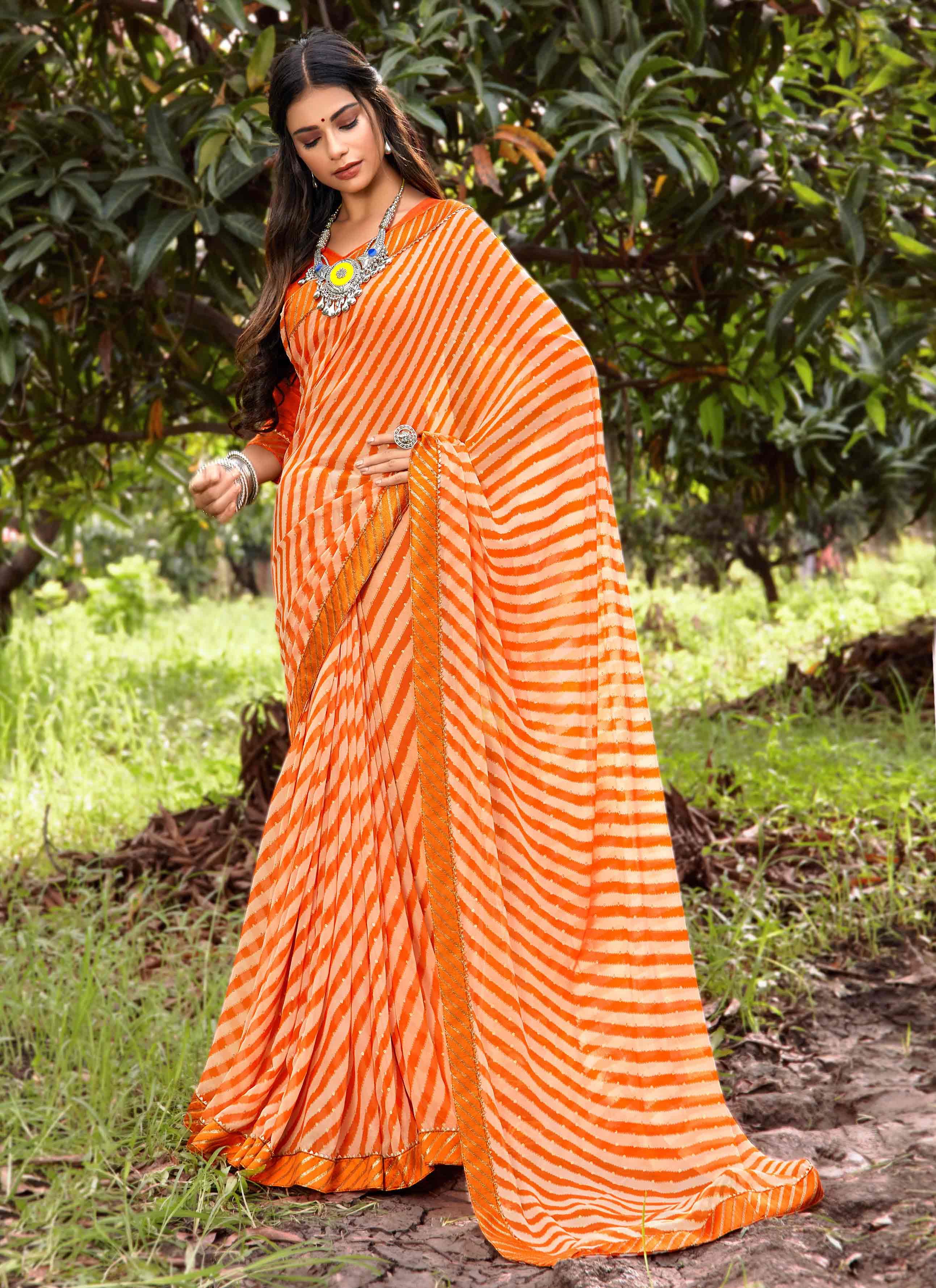 1 Best Quality Modal Silk Leheriya Saree Manufacturer
