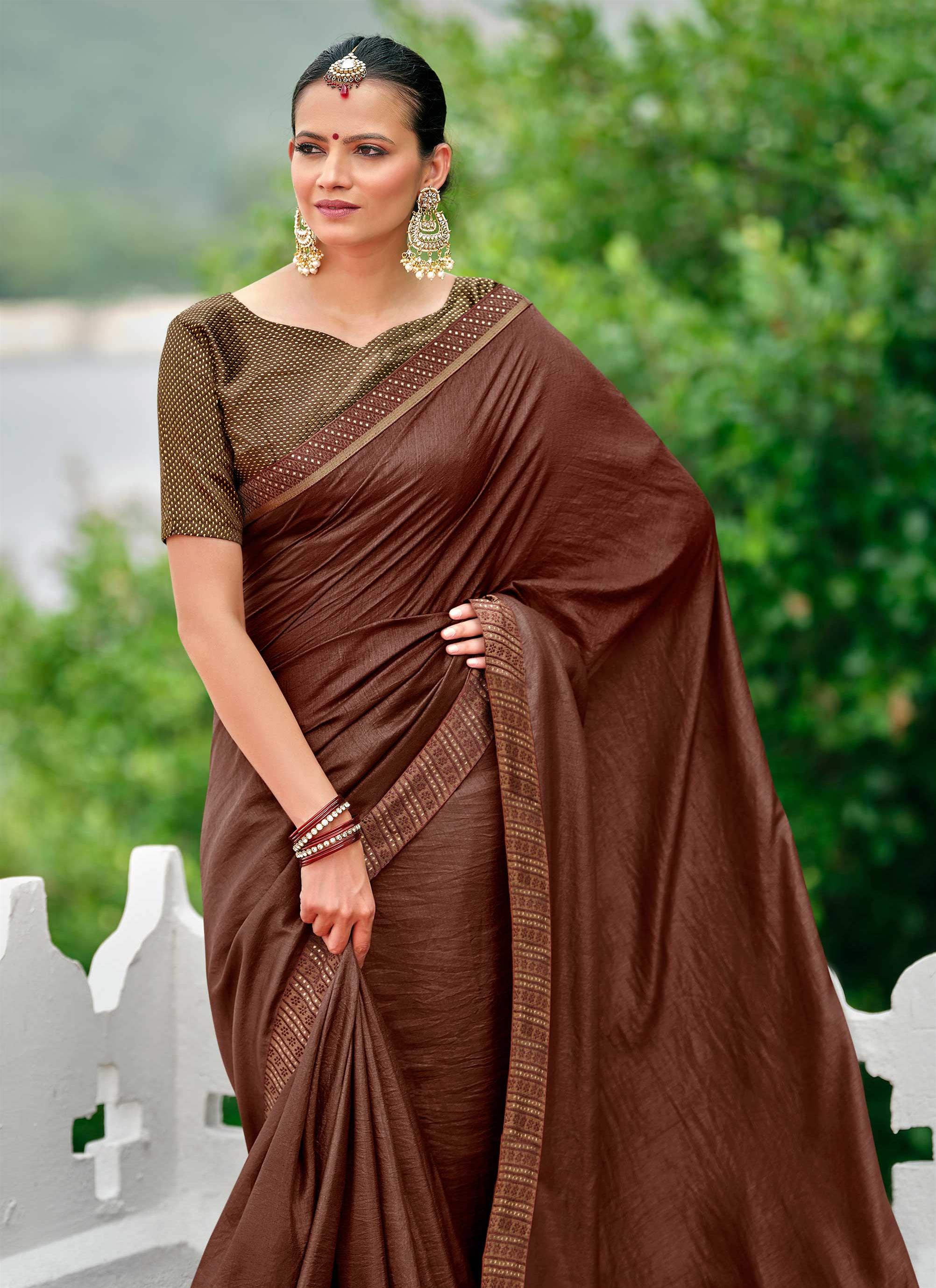 Soft Silk Chocolate Saree South Indian Wedding Saree With Stitched Blouse Brown  Saree Kanjeevaram Saree, Bollywood Saree, Silk Saree - Etsy | Beauty girl,  Beautiful women naturally, Indian beauty