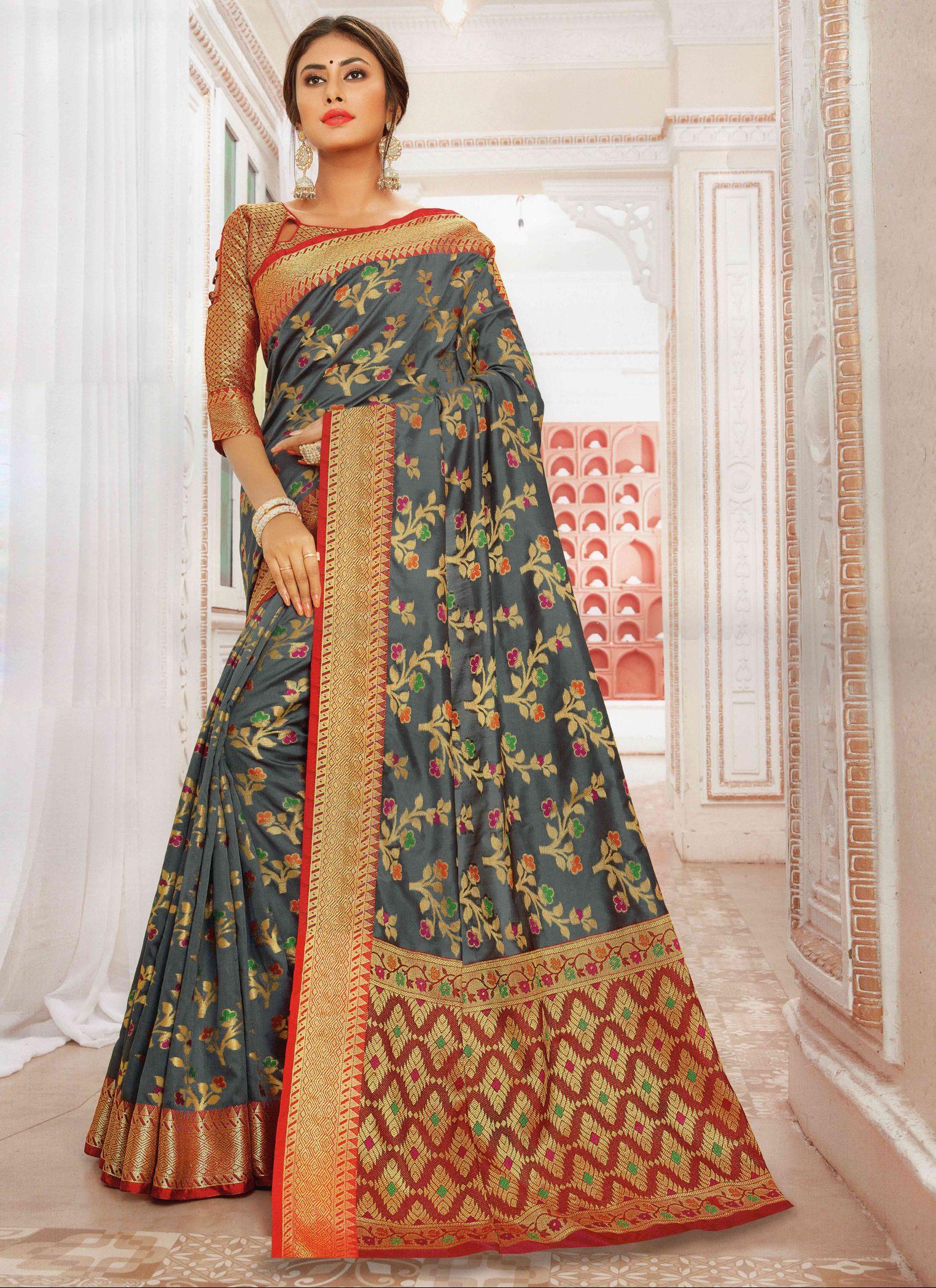 fcity.in - Festive Banarasi Sareedesigner Banarasi Silk Jacquard Woven Saree